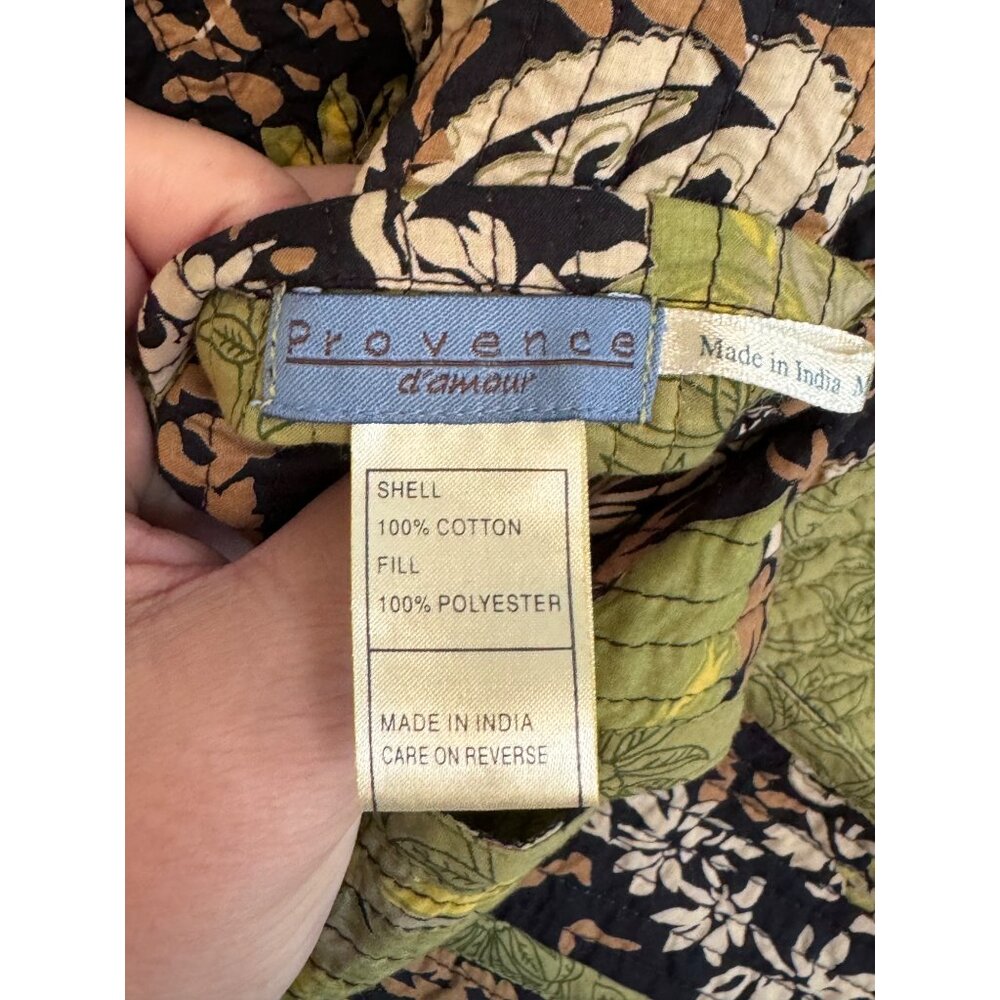 Provence d'amour Floral Button Down Quilted Reversible Jacket Medium - Picture 6 of 12